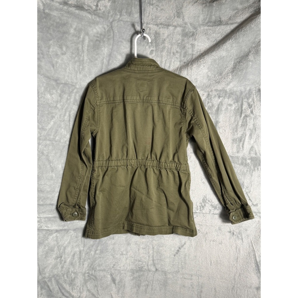 GAP Kids‎ Utility Jacket Khaki Green Cargo Pockets Drawstring Size S 6-7 - Picture 2 of 7
